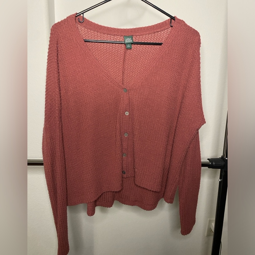 wild fable Button Up Waffle Sweater (XS)